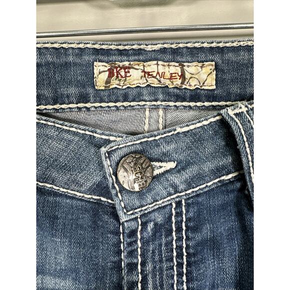 BKE Jeans Tenley Womens 28x33.5 Low Rise‎ Bootcut Medium Wash Embroidered - Picture 4 of 9